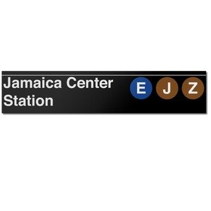 Jamaica center Subway Sign MTA station J E queens lines nyc tourist city train